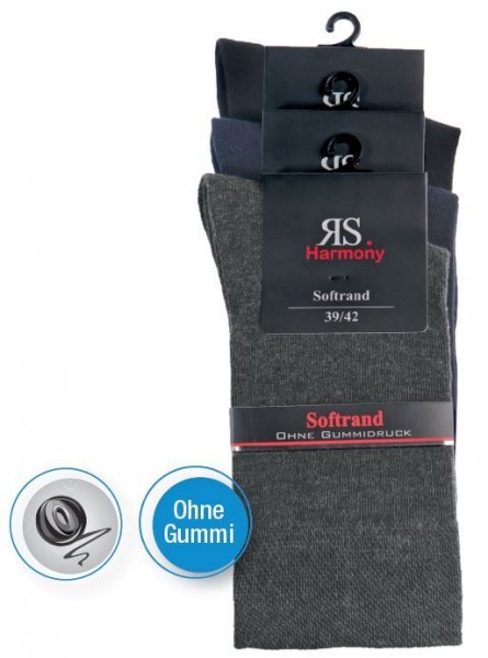 Men RS HARMONY Extra Strumpf - Dunkel - 3 Pack