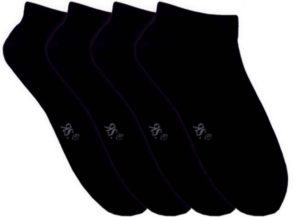 XL Elasthan Sneaker - schwarz - 4 Pack