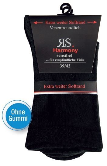 MEN RS HARMONY SENSIBEL SCHWARZ - Ganz ohne Gummi - 2 Pack